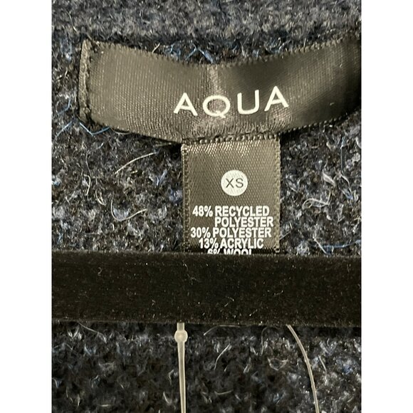 Aqua Bloomingdales Camo Pattern Quarter Zip Sweater XS NWT - Picture 6 of 8